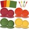 208 Pcs Thanksgiving Paper Plates(Autumn Color)9.06 x 9.06 x 4.92 inches